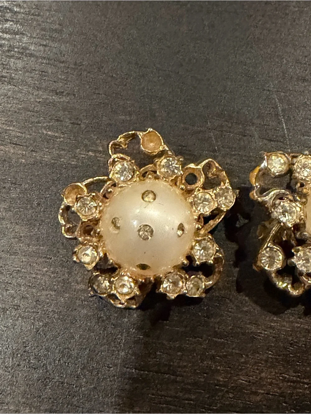 Floral cabochon  twin pins
